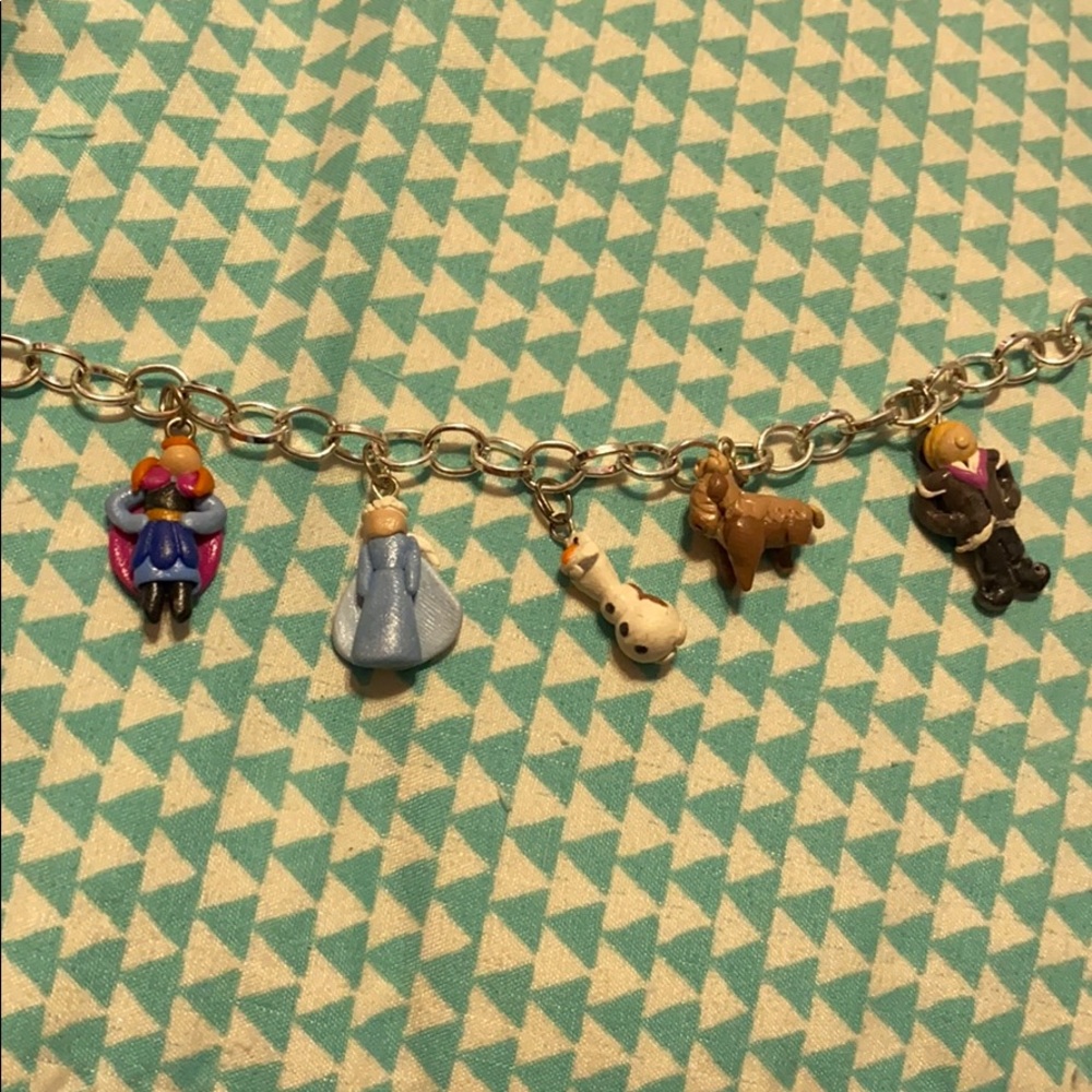 Frozen clay charm bracelet